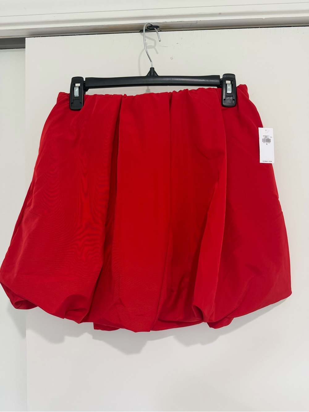 NWT Old Navy Red Taffeta Puff Bubble Mini Skirt with Pockets